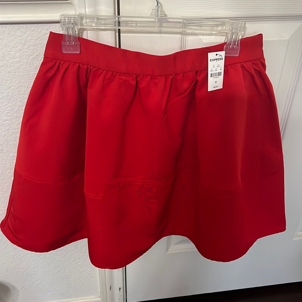 NWT EXPRESS red mini party skirt sz 10